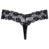 Cottelli - string met dubbele parels - kant - zwart