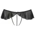 Cottelli - open string met parels en ruches - zwart