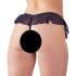 Cottelli - open string met parels en ruches (zwart) - M