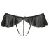 Cottelli - open string met parels en ruches (zwart) - M