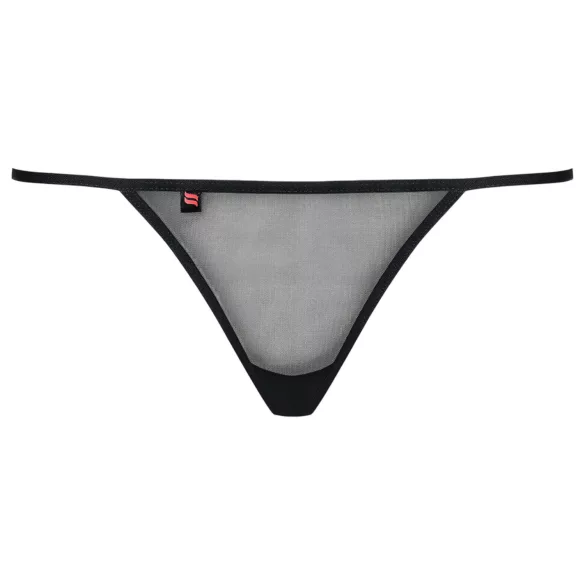 Obsessive Luiza - string - gebloemd kant - zwart - L/XL