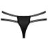 Cottelli - luxe open string met ring (zwart) - M/L