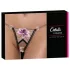 Cottelli - string slip dames - geborduurde lelie - zwart wit - M/L