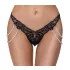 Cottelli - luxe geborduurd parel string (zwart)