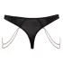 Cottelli - luxe geborduurd parel string (zwart)