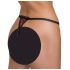 Cottelli - Luxe string met parels en rozen (zwart)