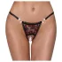 Cottelli - string met rozen en parels - luxe kanten - zwart - M/L