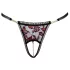 Cottelli - string met rozen en parels - luxe kanten - zwart - M/L