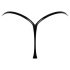 Noir - glanzend effect string (zwart)