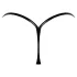 Noir - string slip - glanzend effect - zwart