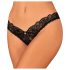 Obsessive Donna Dream - Opengewerkte kanten string (zwart) - M/L