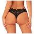 Obsessive Donna Dream - Opengewerkte kanten string (zwart) - M/L