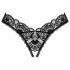 Obsessive Donna Dream - Opengewerkte kanten string (zwart) - M/L