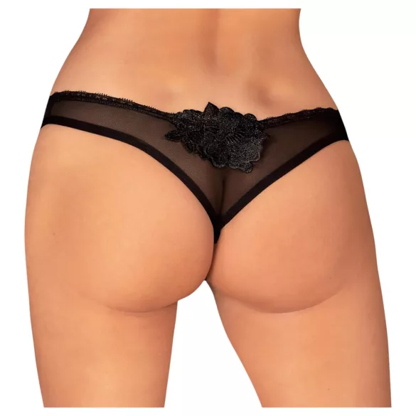 Obsessive - open string - zwart - M/L