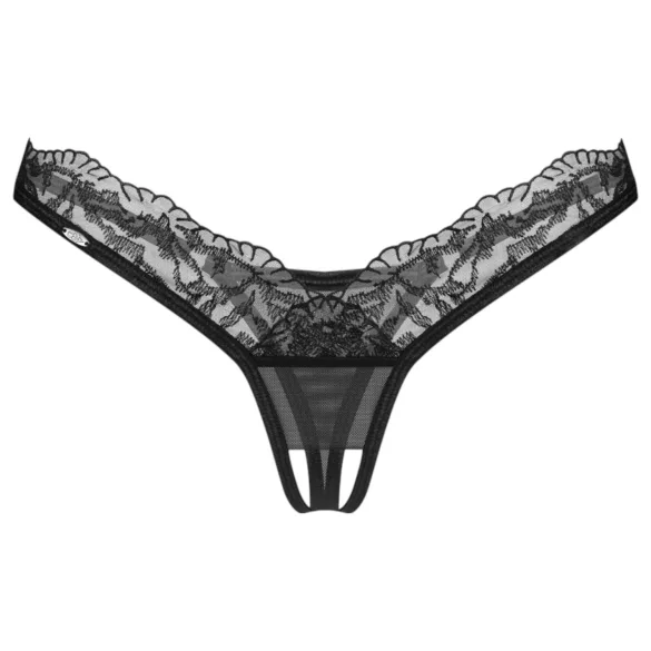 Obsessive - string dames slip - transparant kant - zwart