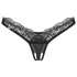 Obsessive - string dames slip - transparant kant - zwart