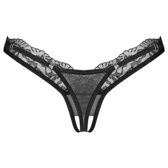 Obsessive - string dames slip - transparant kant - zwart