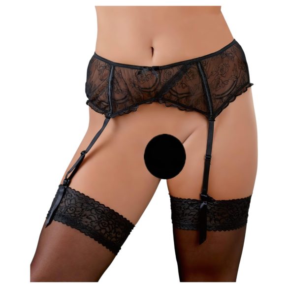 Cottelli - Zwarte basis jarretelgordel - XXL