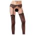NO:XQSE - Lingerieset met jarretels - kant - zwart - M/L