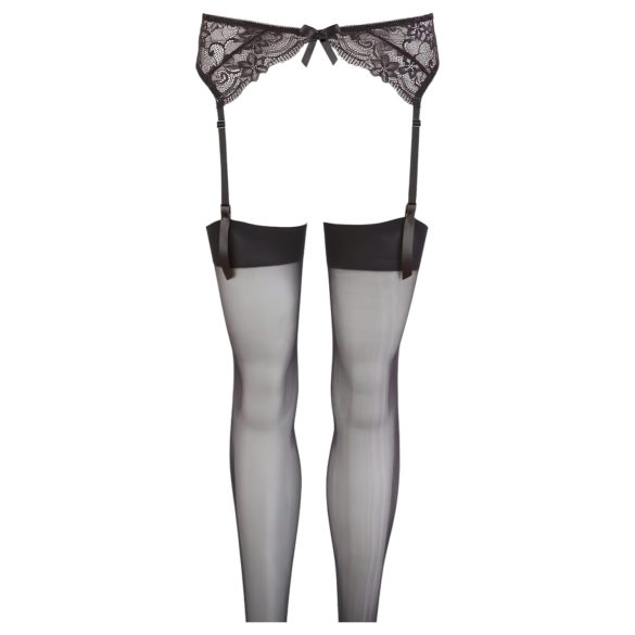 NO:XQSE - Lingerieset met jarretels - kant - zwart - M/L