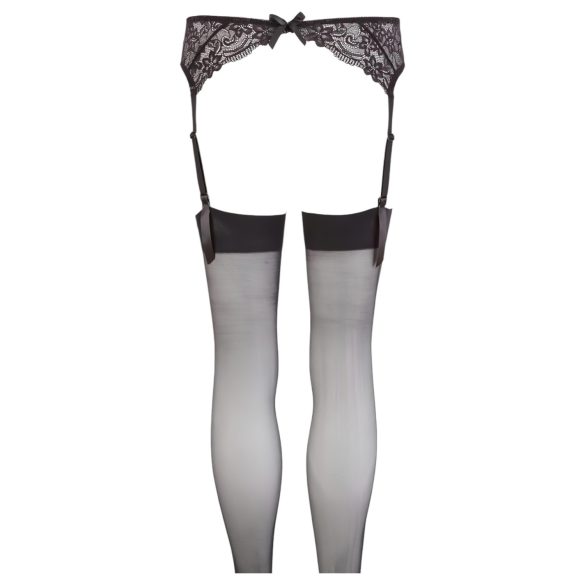 NO:XQSE - Lingerieset met jarretels - kant - zwart - M/L