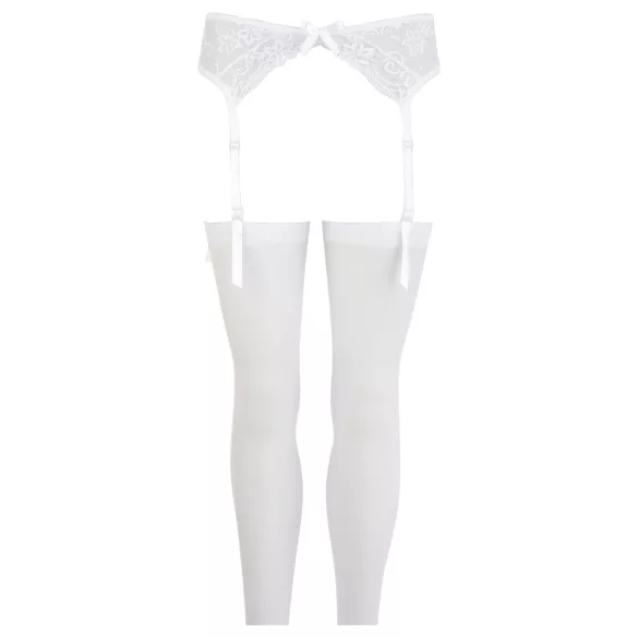 NO:XQSE - Lingerieset met jarretels - kant - wit - M/L