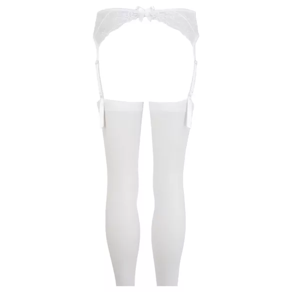 NO:XQSE - Lingerieset met jarretels - kant - wit - M/L