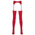 NO:XQSE - glanzend jarretelset (rood) - L/XL