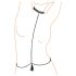 Cottelli - Parelversierde bodyharnas met halsband (zwart)