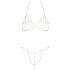Cottelli - Stijlvolle strassbikini (zilver)