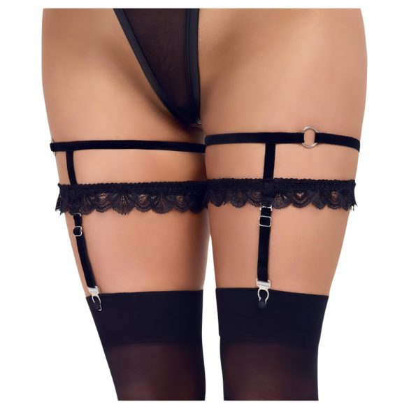 Cottelli - Elegante zwarte jarretel set