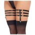 Cottelli - Leder-look jarretelgordel (zwart)
