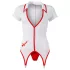 Cottelli - Verpleegster top met jarretels - wit - L
