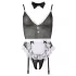 Cottelli - Lingerie body - Sexy kamermeisje - Zwart - XL
