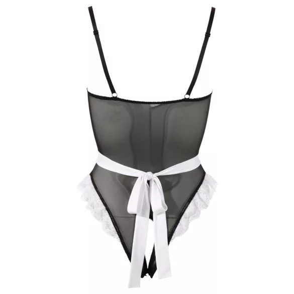 Cottelli - Lingerie body - Sexy kamermeisje - Zwart - XL