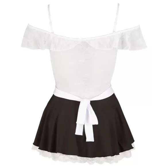 Cottelli - Verleidelijke kamermeisje outfit - Kant - Zwart - L