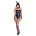 Cottelli Bunny - glanzend, sexy konijntje kostuum (5-delig) - M