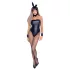 Cottelli - bunny kostuum - glanzend, sexy konijnenset - 5-delig - XL