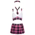 Cottelli - schoolmeisjes kostuum set - roze geruit - verkleedkleding - M