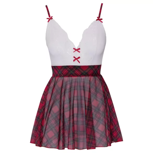 Cottelli - schoolmeisje kostuum - rood wit - verkleedkleding