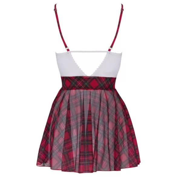 Cottelli - schoolmeisje kostuum - rood wit - verkleedkleding - XL