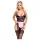 Cottelli - doorzichtige kamermeisje outfit - zwart/roze