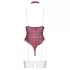 Cottelli - lingerie body set - rood geruit - dames body - M