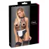 Cottelli - kamermeisje-body met schort (zwart) - S - M