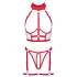 Cottelli - open verpleegsterskostuum set (wit-rood) - L