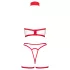 Cottelli - open verpleegsterskostuum set (wit-rood) - L