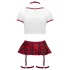 Cottelli - schoolmeisje kostuumset (rood-wit) - XL