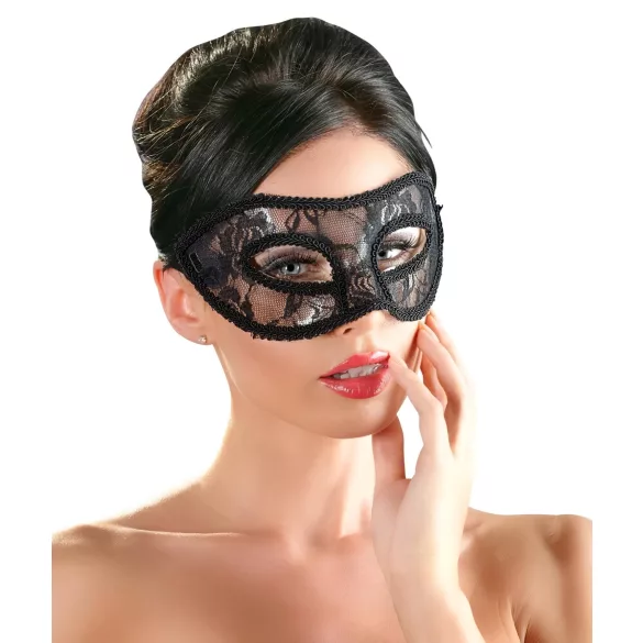 Cottelli - kanten oogmasker - voorgevormd - zwart
