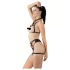 Cottelli - zwarte sierlijke bodyharnas lingerie‑trio (S‑L)