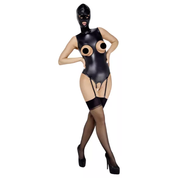 Bad Kitty - open body en zuigmasker - zwart - L
